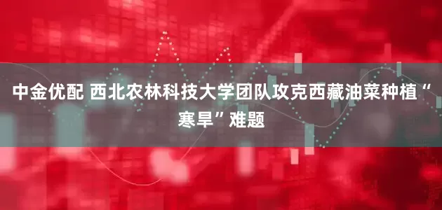 中金优配 西北农林科技大学团队攻克西藏油菜种植“寒旱”难题